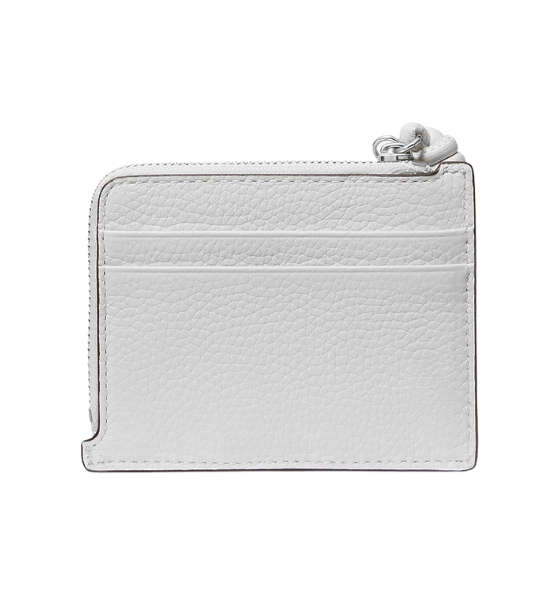 Optic White Leather Sm Card Case Wristlet