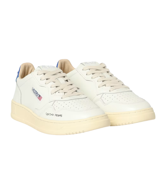 White/Blue Leather Medalist Low Man