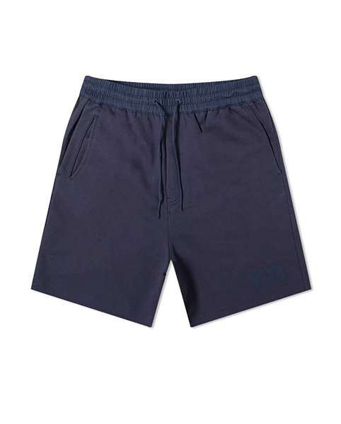 Y-3 NAVY LOGO SWEAT PANTS