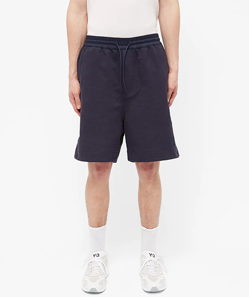Y-3 NAVY LOGO SWEAT PANTS