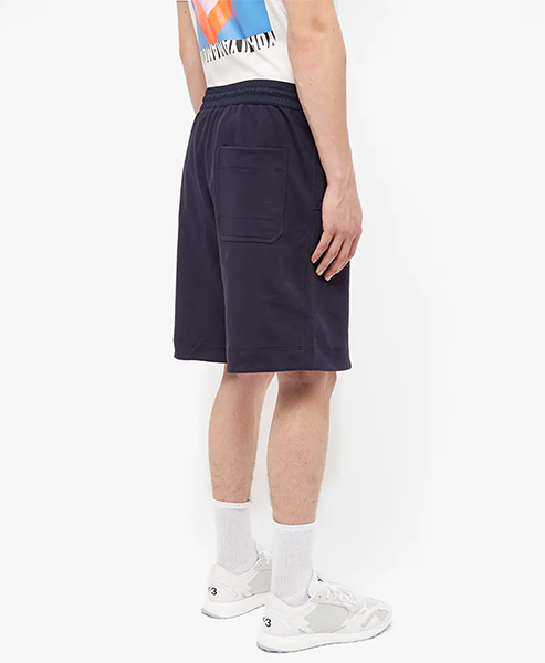 Y-3 NAVY LOGO SWEAT PANTS