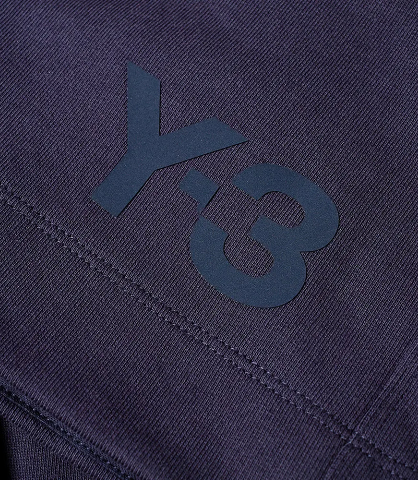 Y-3 NAVY LOGO SWEAT PANTS