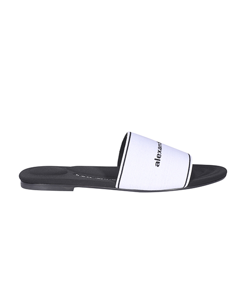 Kyra Logo Elastic Xenon Blue Flat Sandals