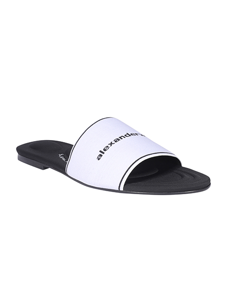 Kyra Logo Elastic Xenon Blue Flat Sandals