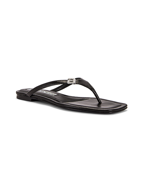 Ivy Flat Thong Black Sandal