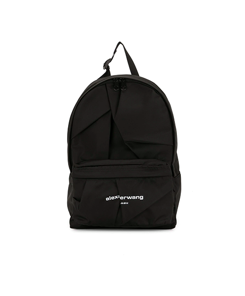 Wangsport Black Twill Nylon Backpack