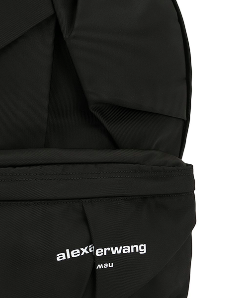 Wangsport Black Twill Nylon Backpack