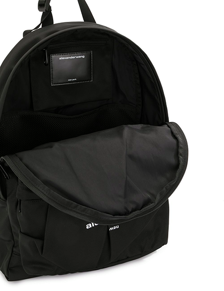Wangsport Black Twill Nylon Backpack