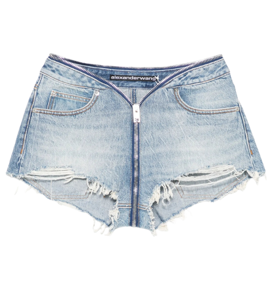 Dipped V Zip Waistband Cut Off