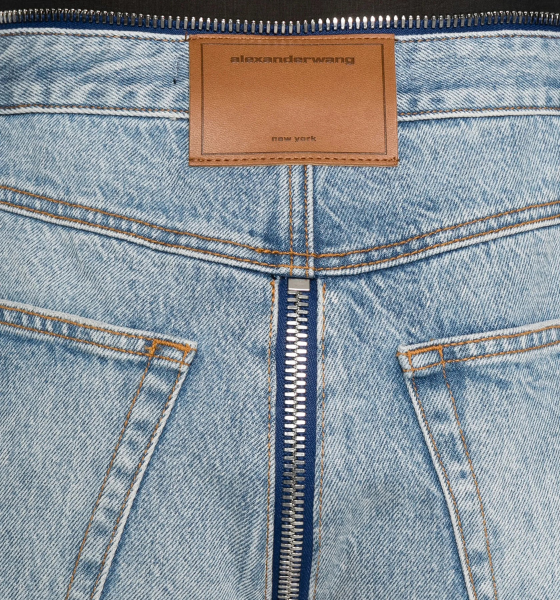 Dipped V Zip Waistband Cut Off