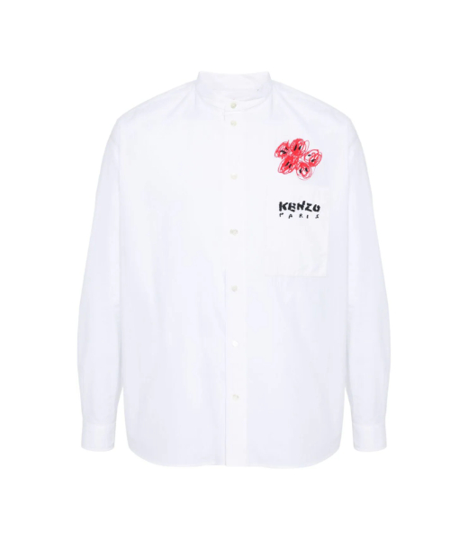 Kenzo Drawn Varsity White Shirt