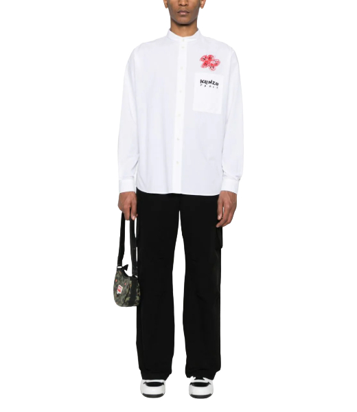 Kenzo Drawn Varsity White Shirt