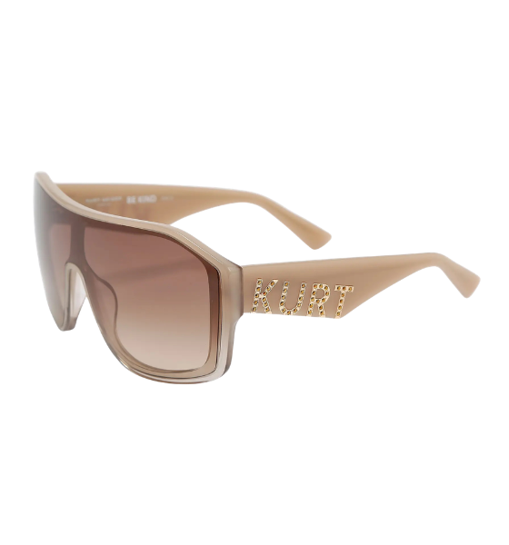 Beige Handmade Acetate Kurt Oversized Visor