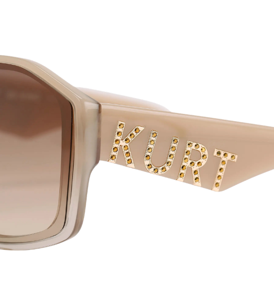 Beige Handmade Acetate Kurt Oversized Visor