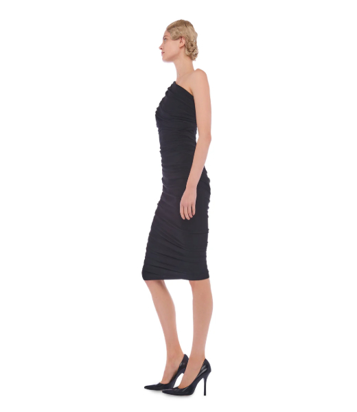 Dana Black Dress to Knee