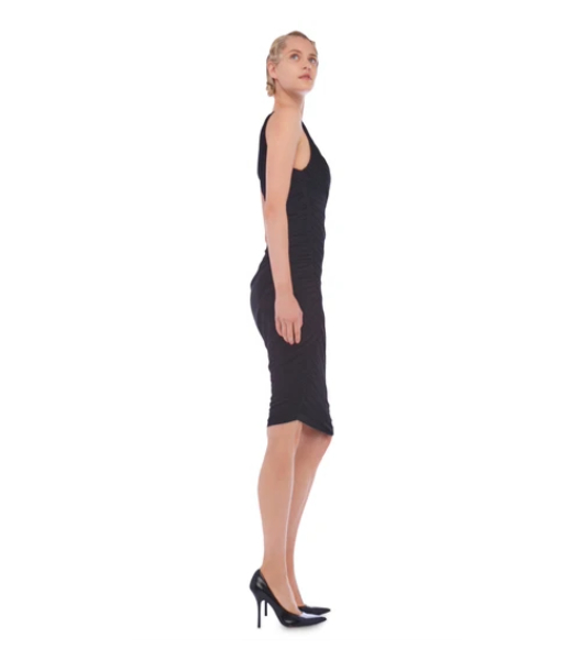 Dana Black Dress to Knee