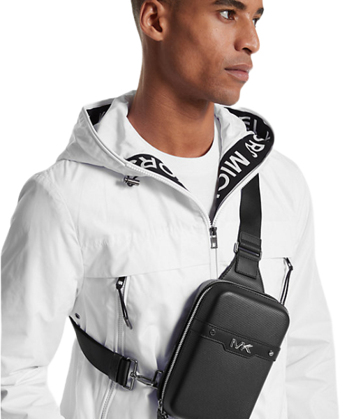 Varick Medium Textured Leather Sling Pack