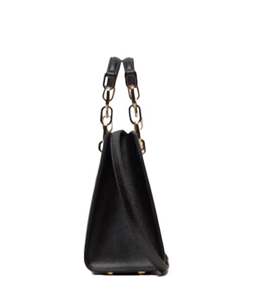 Cynthia MD Black Leather Satchel