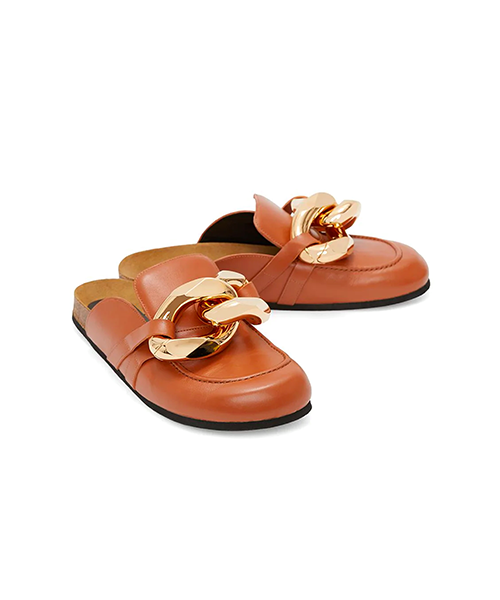 Chain Brown Leather Loafer