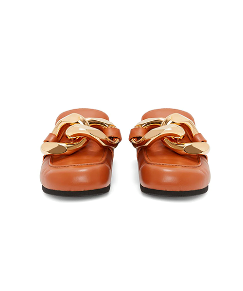 Chain Brown Leather Loafer
