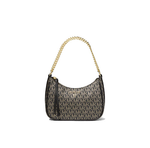 Small Chain Black Gold Pouchette