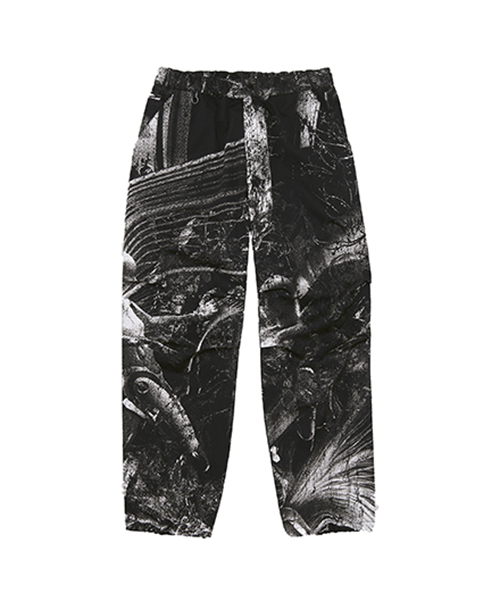 Eternity Drawstring Denim Black Allover Pants