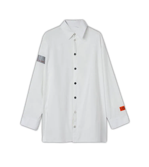 Long Sleeve Popeline Tape Shirt