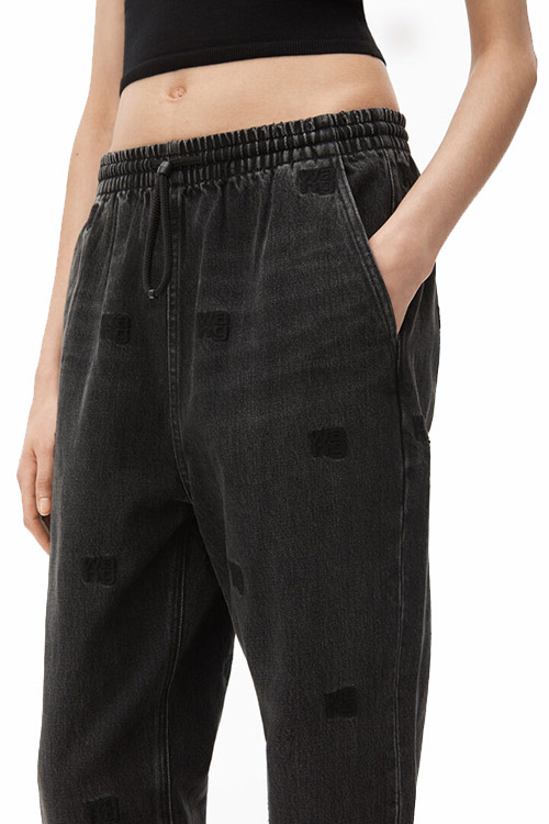 Jogger-Grey Aged W Tonal Emb