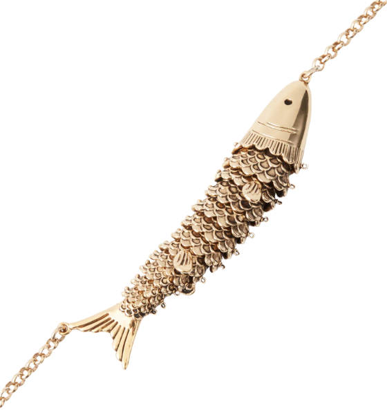 Gold Short Fish-Shaped Necklace Choker