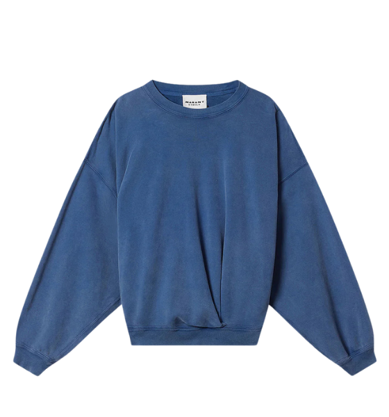 Indigo Sauria Washed Cotton Sweatshirt