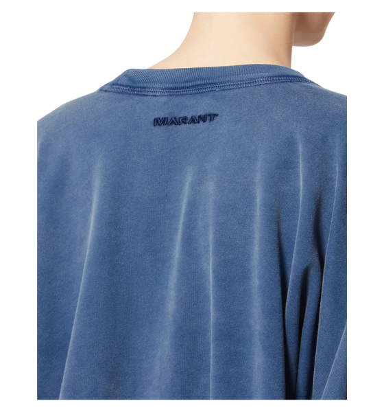 Indigo Sauria Washed Cotton Sweatshirt