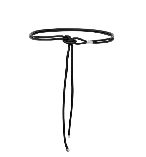 Black/Silver Silvia Leather Belt