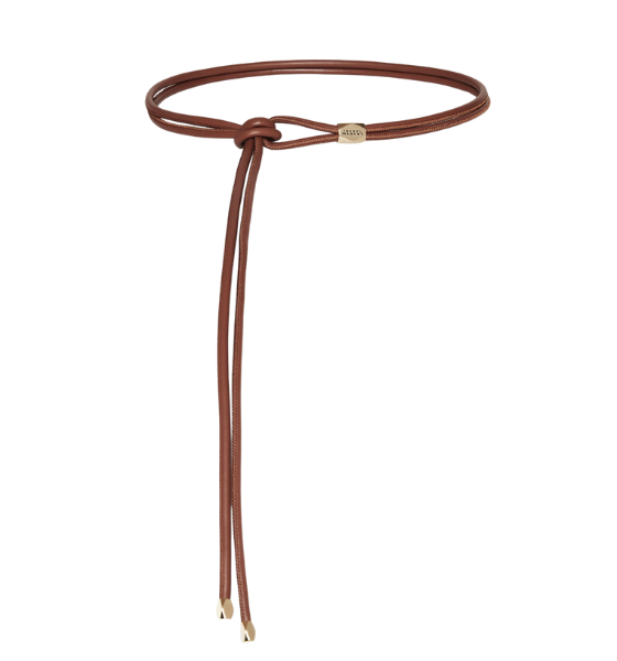 Cognac/Gold Leather Belt