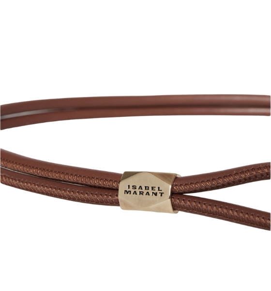 Cognac/Gold Leather Belt