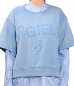 Logo Short-Sleeve Pastel Blue Sweatshirt