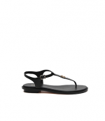 Mallory Black Thong Sandal