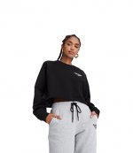 Logo Cropped Black Pullover Sienna