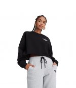 Logo Cropped Black Pullover Sienna