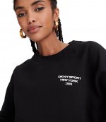 Logo Cropped Black Pullover Sienna