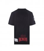 Black White T-Shirt Reg Flaming Skull