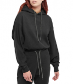 Victoria Beckham Black Cropped Hoodie