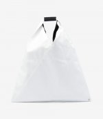Black Logo Printed White Japanese Bag