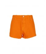 Woven Deep Orange Cotton Trousers