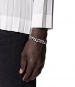 Cuban Pave Silver Bracelet