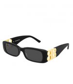BB Black Gold Rectangular Sunglasses