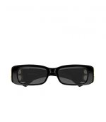 BB Black Gold Rectangular Sunglasses