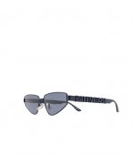 BALENCIAGA Metallic Blue Sunglasses