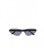 BALENCIAGA Metallic Blue Sunglasses