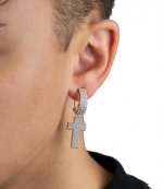 Cross Crystal Earring