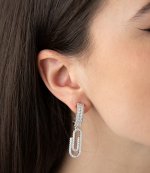 Paperclip Crystal Earring
